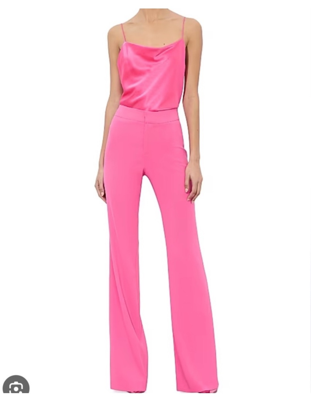 Alice + Olivia Hot Pink Wide-Leg Trousers